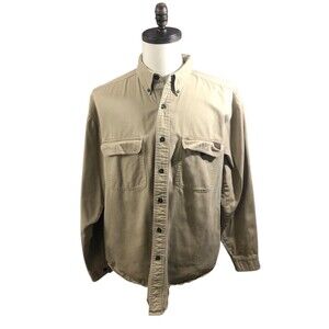 Wrangler Riggs WorkWear Shirt Mens Long Sleeve Beige XL